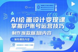 AI绘画设计变现课，掌握IP账号运营技巧，制作爆款内容